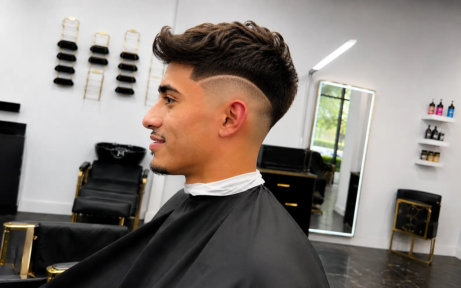Client hair after a cut at S Blends Barbershop