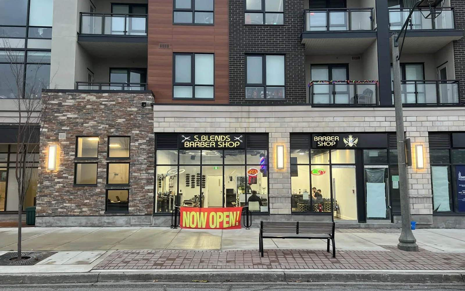 S Blends Barbershop storefront on Oak Park Blvd in Oakville